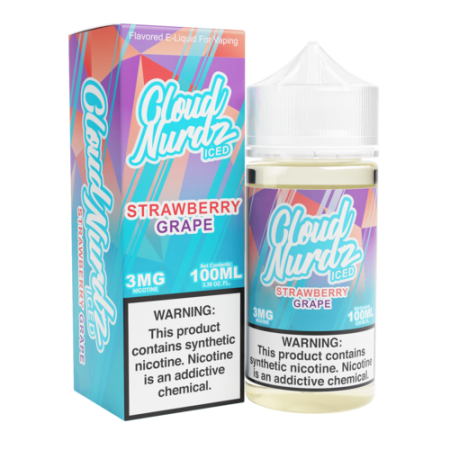 Cloud Nurdz 100ml - Grape Strawberry Iced