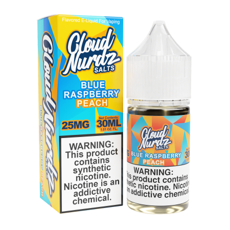 Cloud Nurdz Salts Blue Raspberry Peach (Formerly "Peach Blue Razz")
