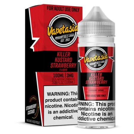VAPETASIA 100ml - KILLER KUSTARD STRAWBERRY