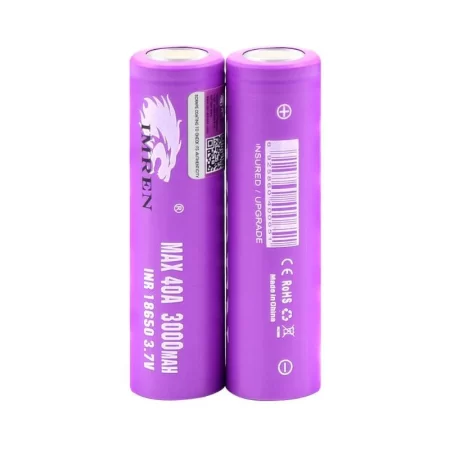IMREN 18650 3000 mAh 40amp BATTERY (Purple)