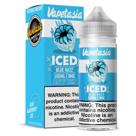 VAPETASIA 100ml - BLUE RAZZ ICED