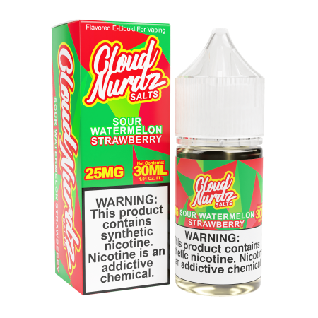 Cloud Nurdz Salts Sour Watermelon Strawberry