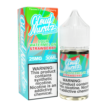 Cloud Nurdz Salts Sour Watermelon Strawberry ICED