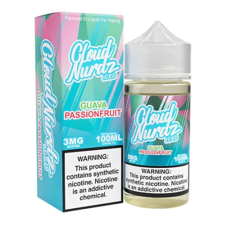 Cloud Nurdz 100ml - Guava Passionfruit Iced (Formerly "Pink Guava Passion Iced")
